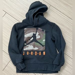 Nike Jordan Brand Youth size small black hoodie with camo jumpman logo